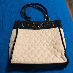 Betsey Johnson Be Mine quilted heart tote large